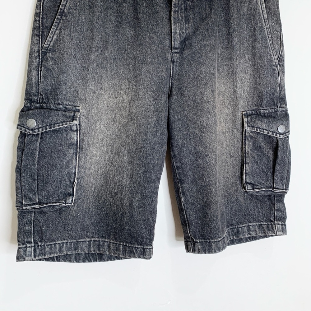 Miaou Dune Denim Cargo Shorts (Sz L) Low Rise Ochre Brown - Picture 9 of 16